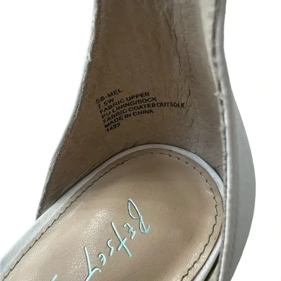 NWOT Betsey Johnson Mel (Ivory) High Heel Sandals