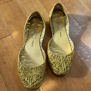 NWOT Melissa   Campana Gold Glitter Jelly Shoes in 8