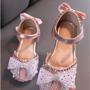 NWOT Pink Glitter Kids Shoes with Bow