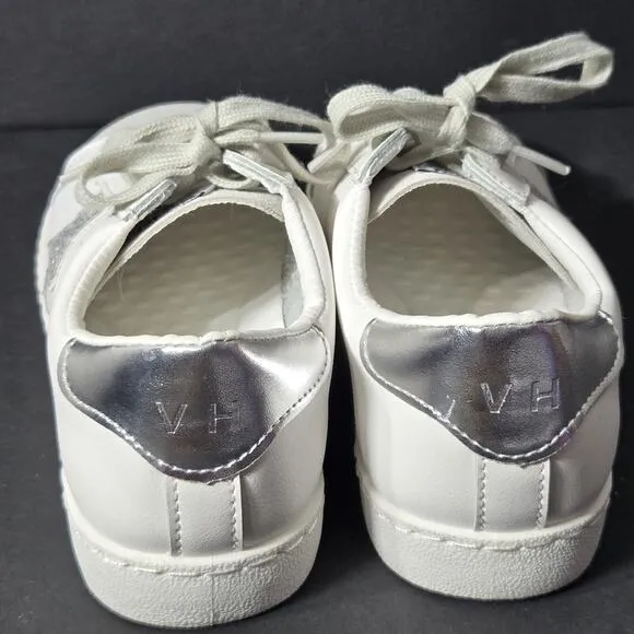 NWOT Vintage Havana VH Carla Sneaker White Silver Glitter Womens Size 8