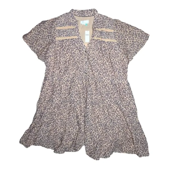 NWT Anthropologie Georgina Teired Shirtdress Size 2X