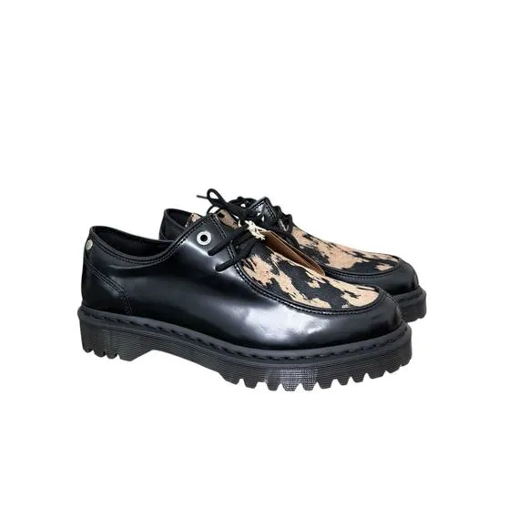NWT! Dr. Martens Zeffir 3i Bex Buttero Hair On Shoes in Black Beige - Size 11