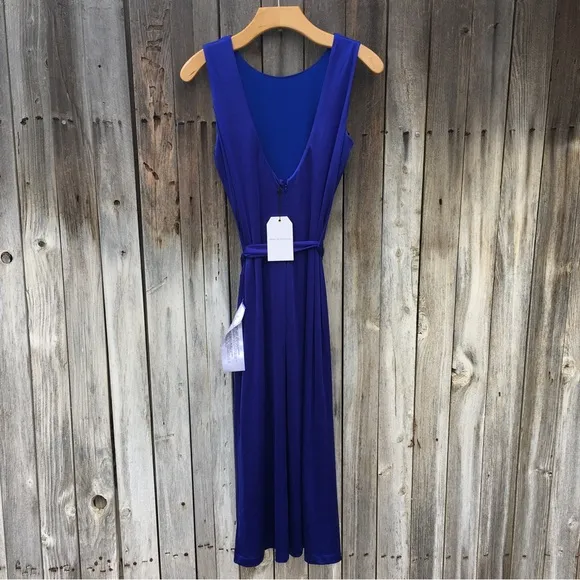 NWT Dress The Population Karlie Sleeveless Bodycon Midi Dress Electric Blue M