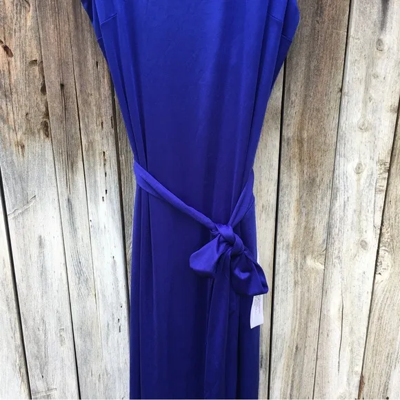 NWT Dress The Population Karlie Sleeveless Bodycon Midi Dress Electric Blue M