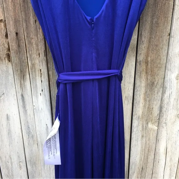 NWT Dress The Population Karlie Sleeveless Bodycon Midi Dress Electric Blue M