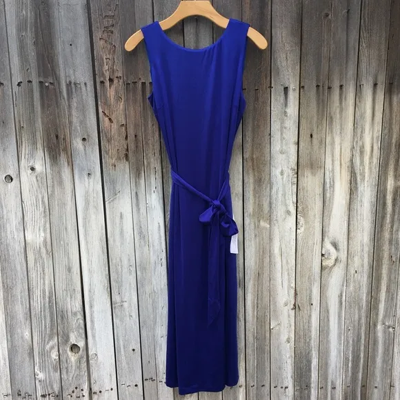 NWT Dress The Population Karlie Sleeveless Bodycon Midi Dress Electric Blue M