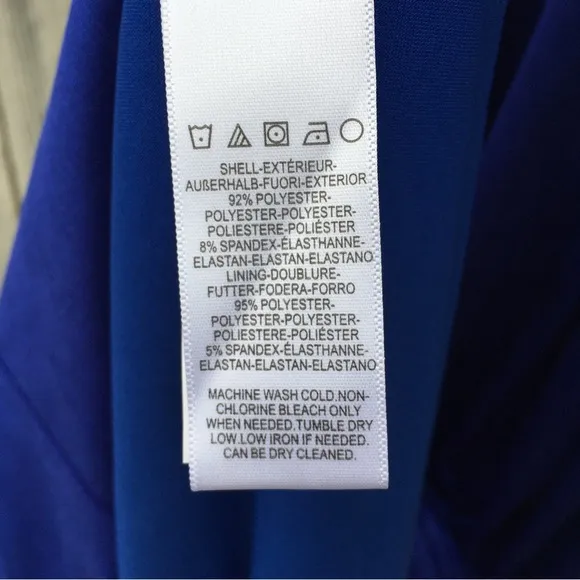 NWT Dress The Population Karlie Sleeveless Bodycon Midi Dress Electric Blue M