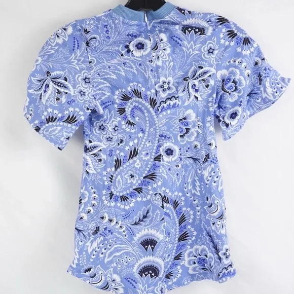 NWT [Etro] Milano Floral &amp; Paisley Print Zip-Up Woven Shirt Dress Girls Size 6