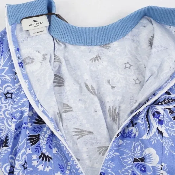 NWT [Etro] Milano Floral &amp; Paisley Print Zip-Up Woven Shirt Dress Girls Size 6