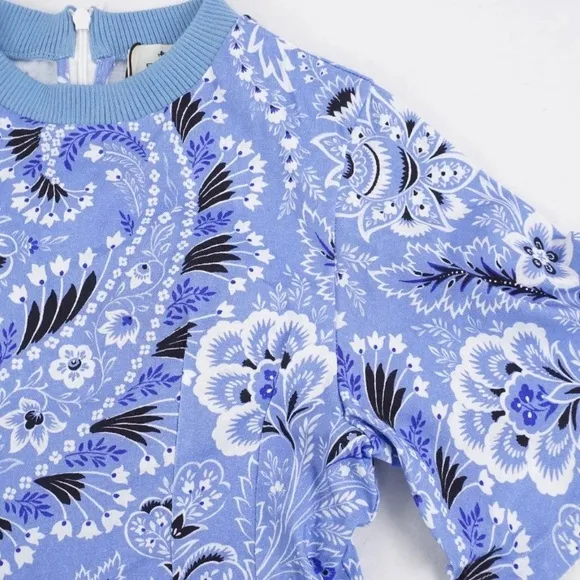 NWT [Etro] Milano Floral &amp; Paisley Print Zip-Up Woven Shirt Dress Girls Size 6