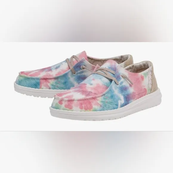 NWT HEY DUDE Wendy Boho TODDLER Girls Shoes Tie Dye