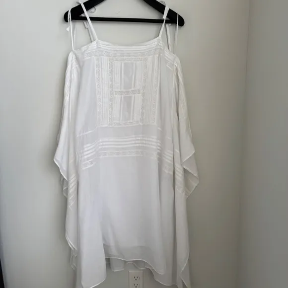 NWT J.Crew White Handkerchief midi dress SZ S