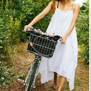NWT J.Crew White Handkerchief midi dress SZ S