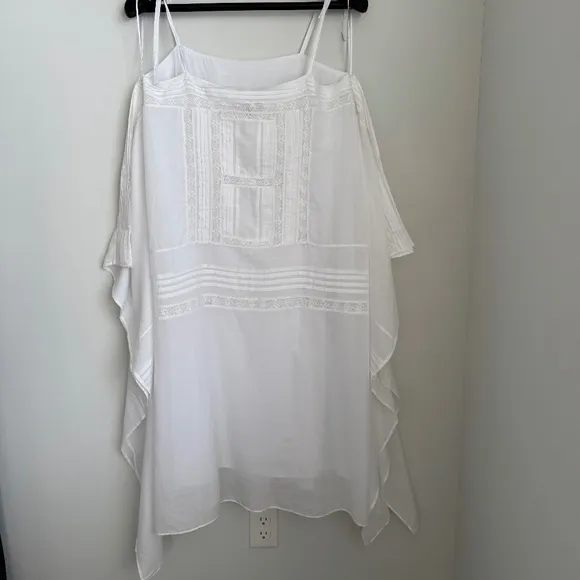 NWT J.Crew White Handkerchief midi dress SZ S