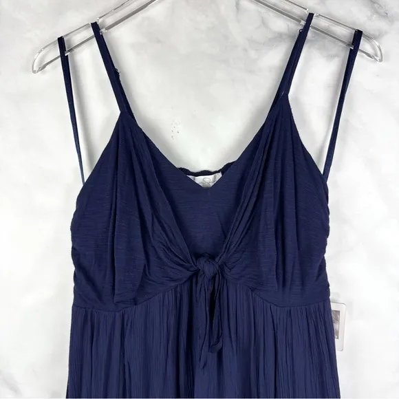NWT Jessica Simpson Maternity Tiered Midi Maxi Dress Sleeveless Navy Blue Boho S