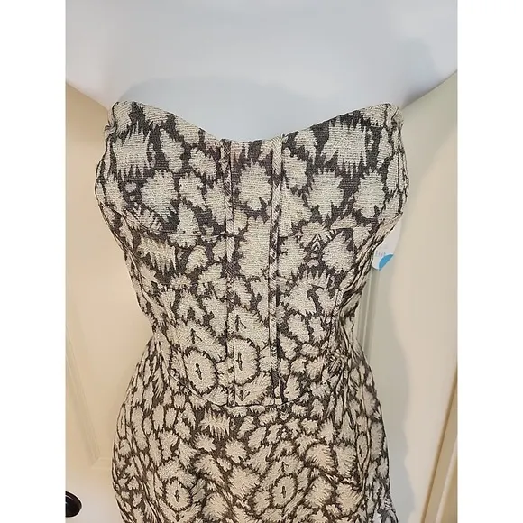 NWT Kirribilla San Francisco Dress Strapless Corset Silver Gray Size 6 MSRP $385