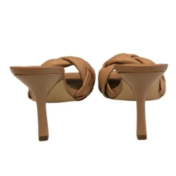 NWT Marc Fisher Tan Slide Sandal Heels 8