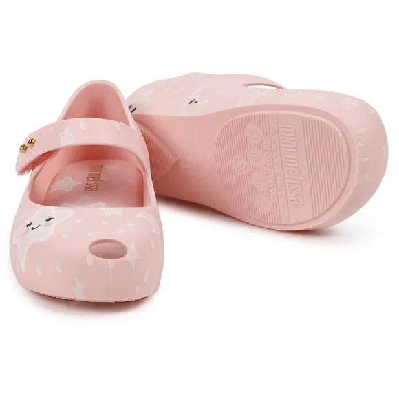 NWT MINI MELISSA Pink Sweet Dreams Ultragirl Mary Jane Flats Glow in the Dark