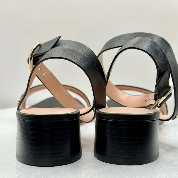 NWT New Kate Spade Maui Black Leather Women's Sandals Size 9