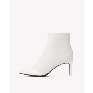 NWT Rag &amp; Bone Beha White Suede Leather Stiletto Ankle Boot Size 11 (41)