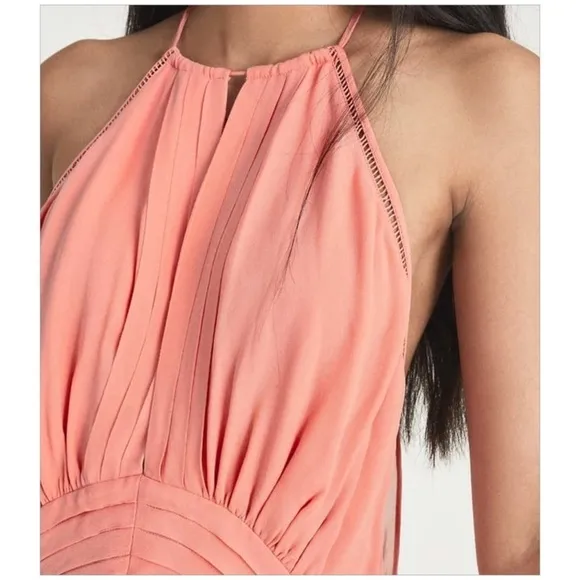 Nwt Reiss Belle Chiffon Frilly Pink Dress