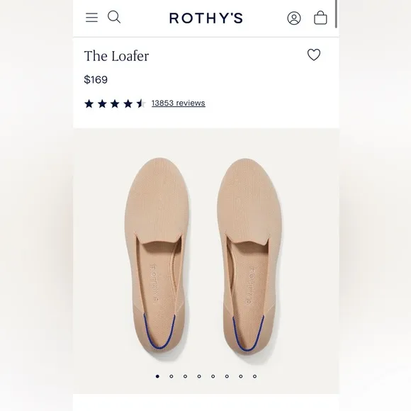 NWT Rothy’s The Lounge Loafer Women's Flats In Love Insole Comfort Sandstone 6.5