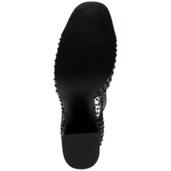 NWT STEVE MADDEN Womens Black Mesh Sock Eleanor Cap Pumps Shoes 7.5 M