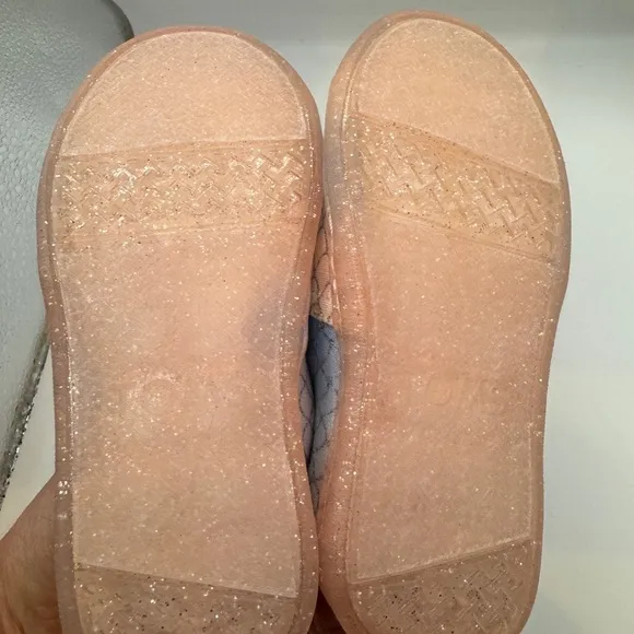 NWT Toms Toddler Girl Size 7 Blue &amp; Pink Mermaid Flats Sneakers Shoes
