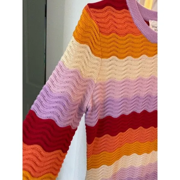 NWT Tuckernuck Hyancinth House Sunset Stripe Montego Knit Midi Dress&quot; , $180  XS
