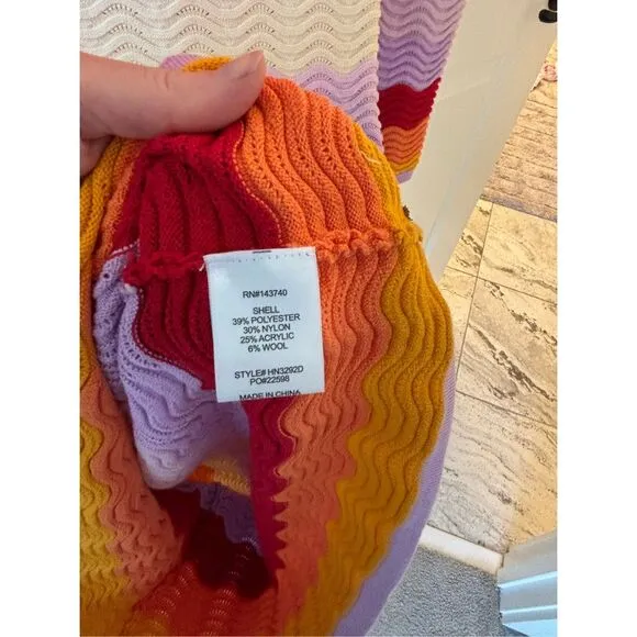 NWT Tuckernuck Hyancinth House Sunset Stripe Montego Knit Midi Dress&quot; , $180  XS