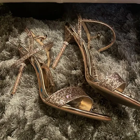 Olympia Glitter Heeled Sandals