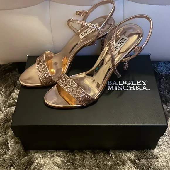 Olympia Glitter Heeled Sandals