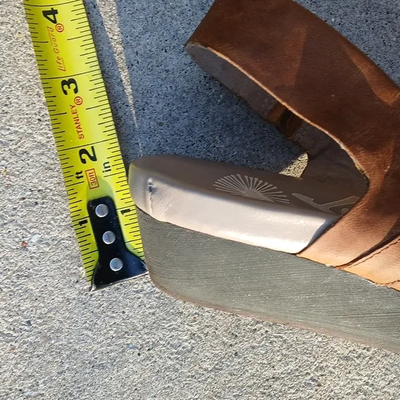 OTBT Wedge Brown Leather MARYJANE Shoes Size 9