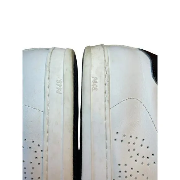 P448 John Cement Low Top Sneaker w/ Silver Glitter &amp; Black Feather Laces Size 38