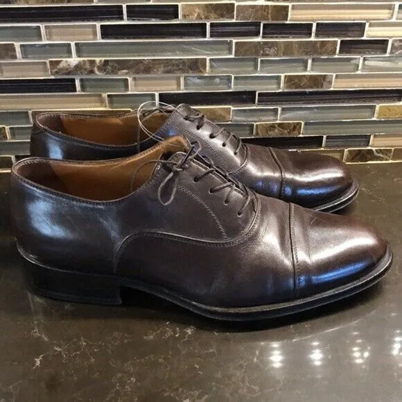 Pal Zileri dark brown oxford lace up dress shoes Men’s Size 9