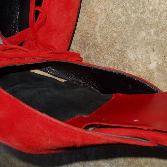 Paloma Vintage Suede Mule Pumps Sz 9.5 GUC