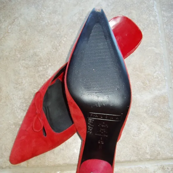 Paloma Vintage Suede Mule Pumps Sz 9.5 GUC