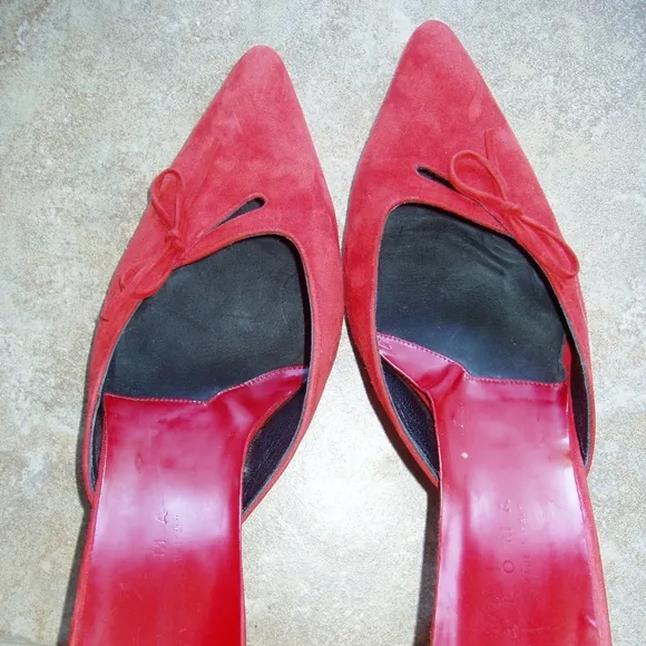 Paloma Vintage Suede Mule Pumps Sz 9.5 GUC