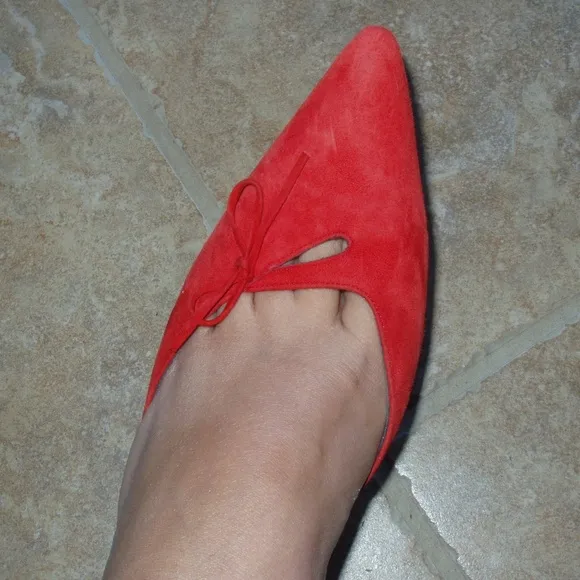 Paloma Vintage Suede Mule Pumps Sz 9.5 GUC