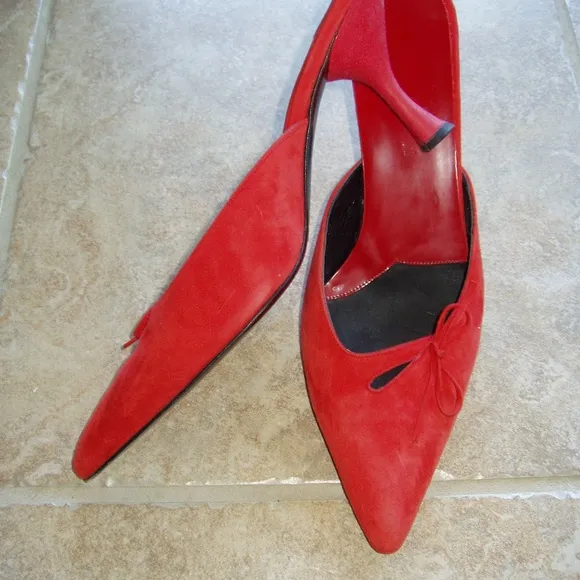 Paloma Vintage Suede Mule Pumps Sz 9.5 GUC
