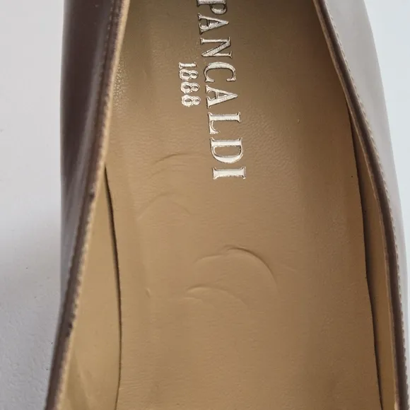 Pancaldi 1888 Italy Leather Brown Women's 3 Inch Heel Pumps Shoes Sz 9
