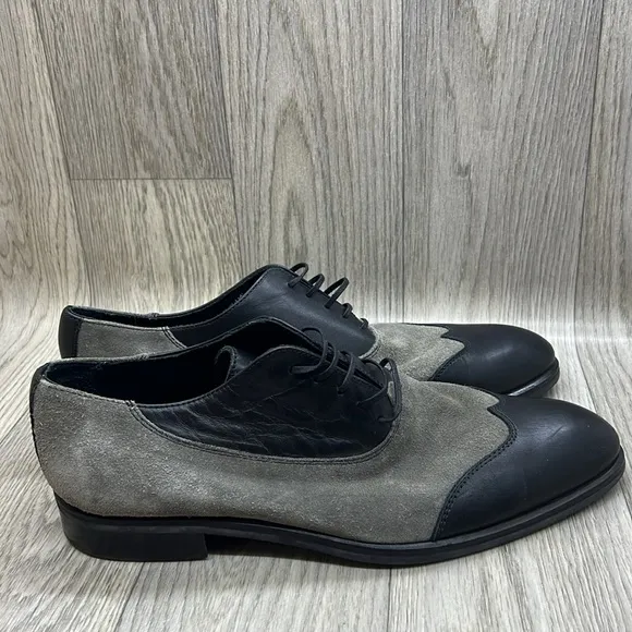 Paul Frederic  Men's oxfords dress lace up leather shoes Made in Italy