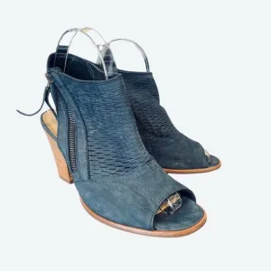 Paul Green Denim Jean Slignback Heel Shoes Peel Toe Pumps