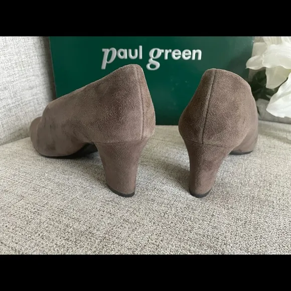 Paul Green Grey Suede Pumps, Like New, Gorgeous!
