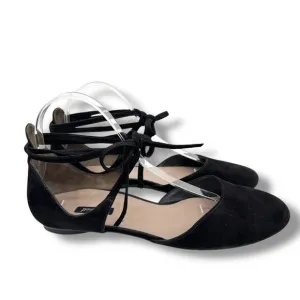 Paul Green shoes 9 ballet flats D'Orsay lace up flat suede leather pointed toe