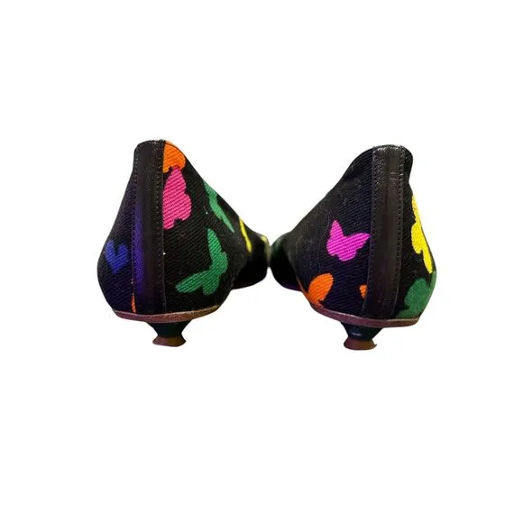 Paul Smith Cigno Butterfly Small Kitten Heel Pointed Women Shoes‎ 37/US 7 Italy