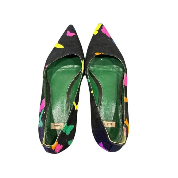Paul Smith Cigno Butterfly Small Kitten Heel Pointed Women Shoes‎ 37/US 7 Italy