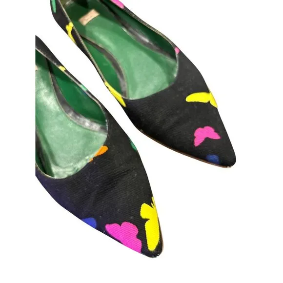 Paul Smith Cigno Butterfly Small Kitten Heel Pointed Women Shoes‎ 37/US 7 Italy