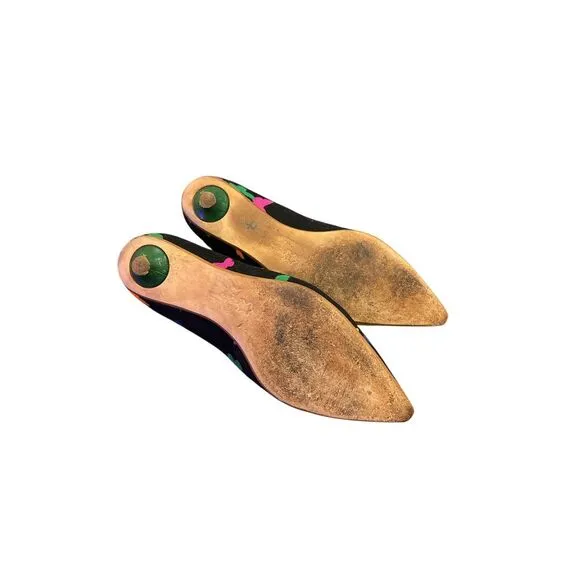 Paul Smith Cigno Butterfly Small Kitten Heel Pointed Women Shoes‎ 37/US 7 Italy
