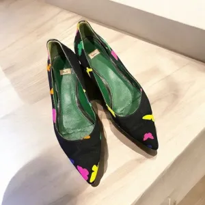 Paul Smith Cigno Butterfly Small Kitten Heel Pointed Women Shoes‎ 37/US 7 Italy